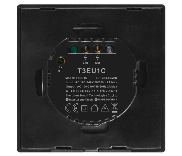 Sonoff Dotykowy Włącznik T3 EU TX (WiFi+RF433 1-kanałowy) - 524628 - zdjęcie 4